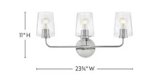 Lark Kline Medium Three Light Vanity